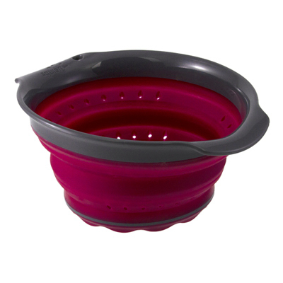 Squish 41145 Collapsible Colander Gray/Pink Polypropylene/TPR Gray/Pink