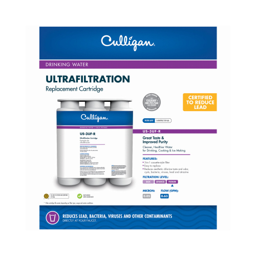 Culligan US3UFR Water Filtration System 3in1 Filter Under Sink For