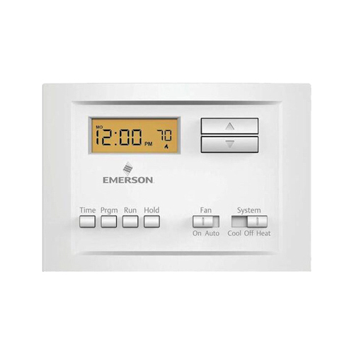 White Rodgers P150 Programmable Thermostat Heating and Cooling Push Buttons White