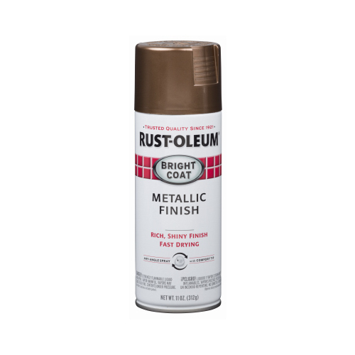 Rust-Oleum Stops Rust Bright Coat Metallic Spray Paint, 11 oz, Gold