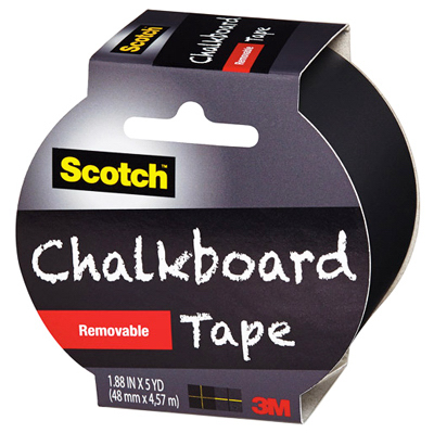 SCOTCH 1905R-CB-BLK Duct Tape, 5 yd L, 1-7/8 in W, Black