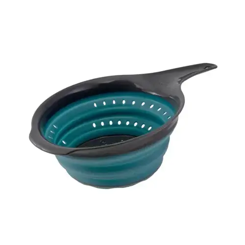 Collapsible Colander Gray/Teal Polypropylene/TPR 2 cups Gray/Teal