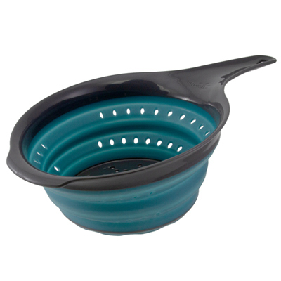 Squish 41141 Collapsible Colander Gray/Teal Polypropylene/TPR 2 cups Gray/Teal