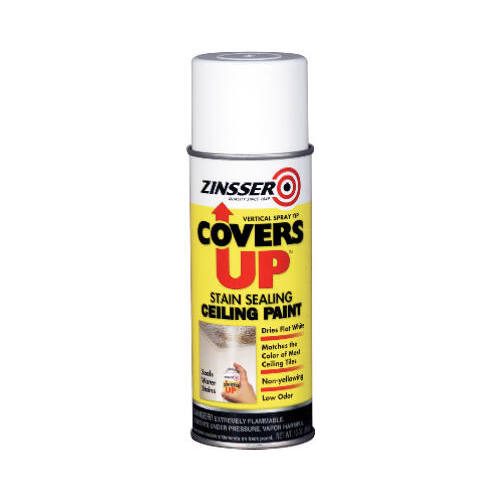 Zinsser 3688 0 Ceiling Paint and Primer, White, Flat, 13 oz