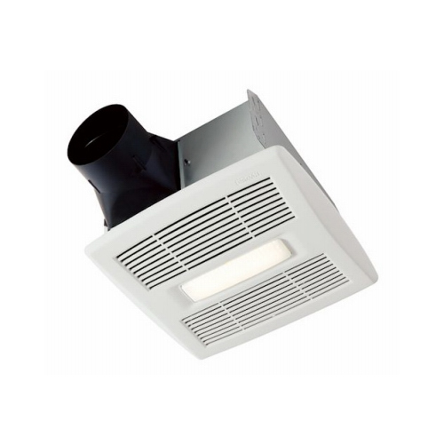 Broan-NuTone AE110L InVent Series 110 CFM Ceiling Installation Bathroom Exhaust Fan with Light, ENERGY STAR