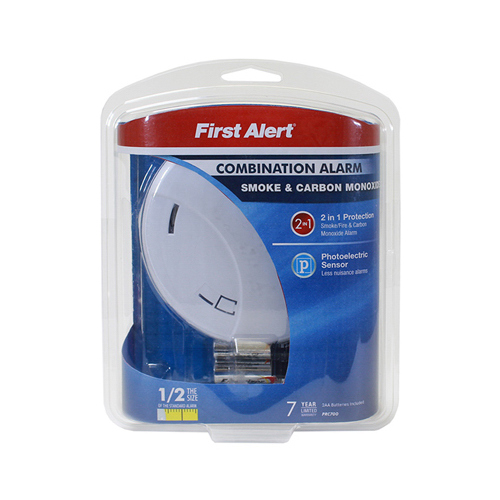 Smoke and Carbon Monoxide Alarm, 85 dB, Photoelectric Sensor