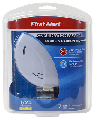 First Alert 1039783 Smoke and Carbon Monoxide Alarm, 85 dB, Photoelectric Sensor