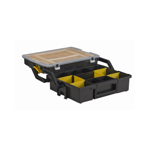 Stanley STST14028 Organizer with Clear Lid Sortmaster 15.75" Multi Level Black/Yellow Black/Yellow