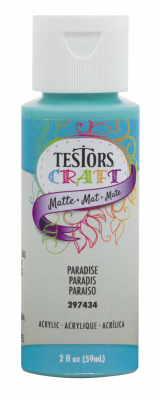 Testors 297434 Craft Paint Matte Paradise Water-Based Interior 2 oz Paradise