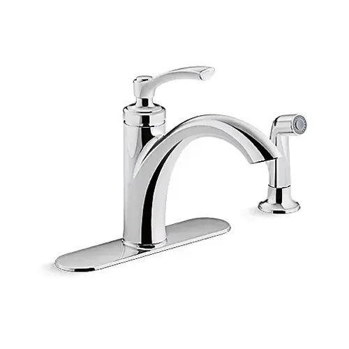 Kitchen Faucet Linwood One Handle Chrome Side Sprayer Included Chrome