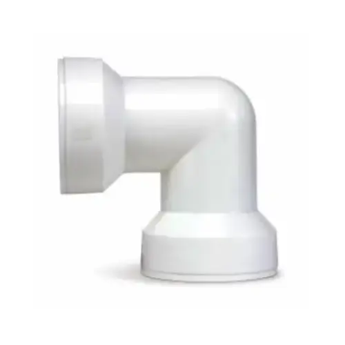 Coupling Elbow, Plastic, White