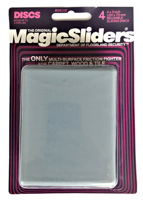 Magic Sliders 04110 Sliding Discs Gray Nylon/Plastic Gray