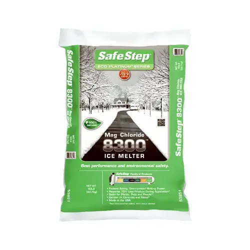 Safe Step 657547 8300 53851 Ice Melter, Granular Crystal, Crystal, 50 lb Bag