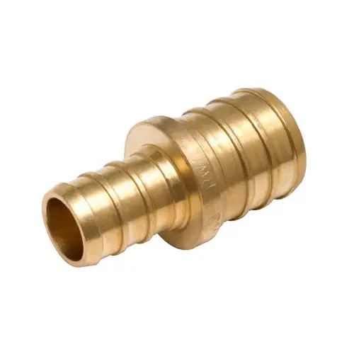 Lead-Free Insert 1 In. Barb x 3/4 In. Barb Brass PEX Coupling