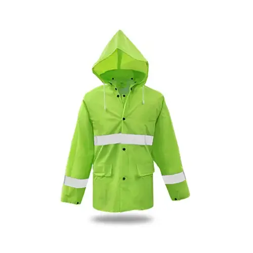 Rain Jacket Green PVC M Green