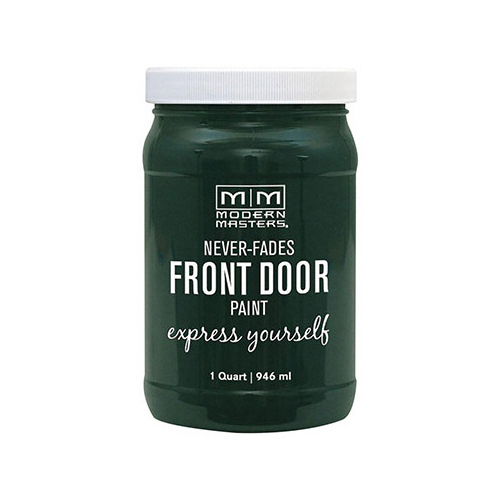 Door Paint Satin Successful Green Water Base Exterior and Interior 1 qt Successful Green