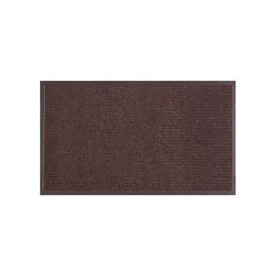 Fanmats 27392 Ribbed Utility Mat, 28 in L, 18 in W, Polypropylene Rug, Brown