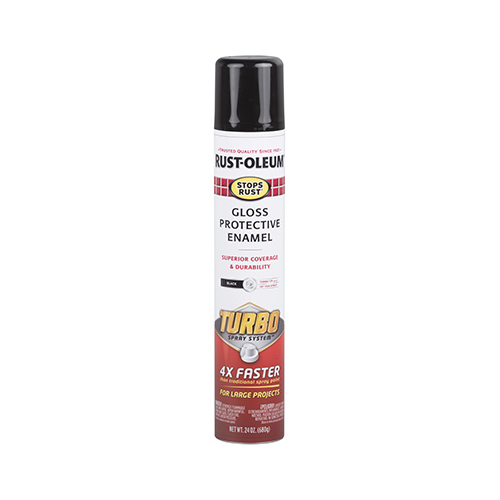 24 oz. Turbo Spray System Gloss Black Spray Paint (6 Pack)