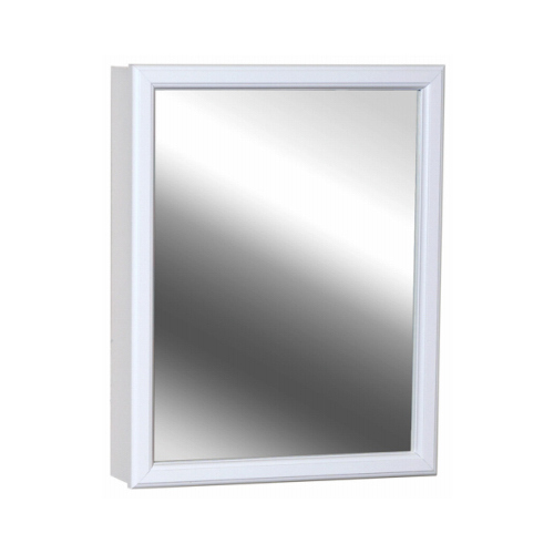 Zenith Products W16 Medicine Cabinet/Mirror 19.25" H X 15.25" W X 4.25" D Rectangle White