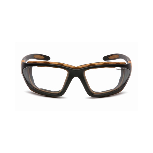 Safety Glasses Carthage Anti-Fog Full-Frame Clear Lens Black/Tan Frame