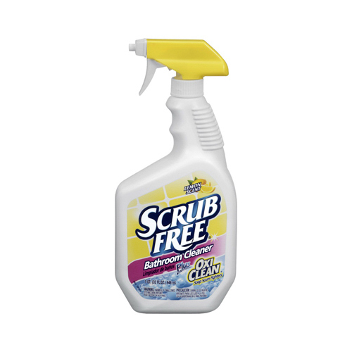 Scrub Free 35240 OXICLEAN Bathroom Cleaner, 32 oz Bottle, Liquid, Lemon, Turbid
