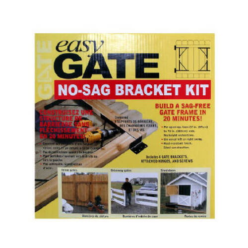 Homax 80099 NoSag Gate Kit, Steel, Black, PowderCoated, For Fence