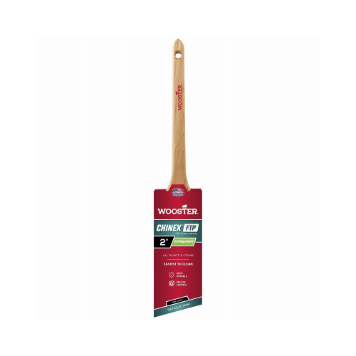 Paint Brush, 2 in W, 2-7/16 in L Bristle, Synthetic Fabric Bristle, Sash Handle White