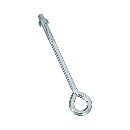 Eye Bolt, 5/8 in Thread, 3-3/4 in L Thread, 1-1/4 in ID Dia Eye, 560 lb Working Load, Steel Zinc