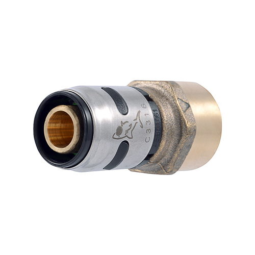 Female Connector EvoPEX 1/2" FNPT X 1/2" D Push Brass/Plastic