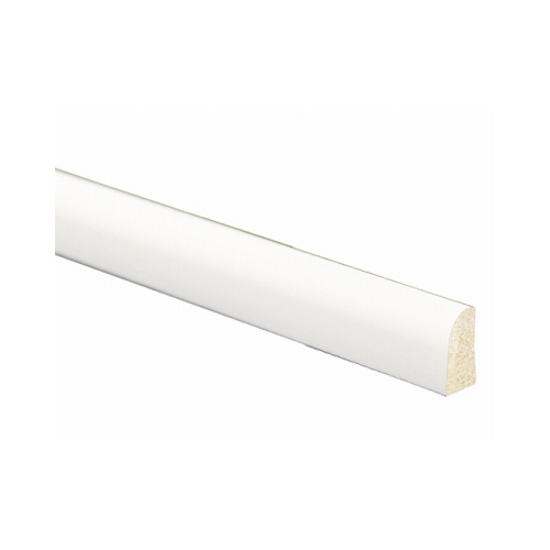 109 Base Moulding, 8 ft L, 9/16 in W, 1/4 in Thick, Shoe Profile, Polystyrene