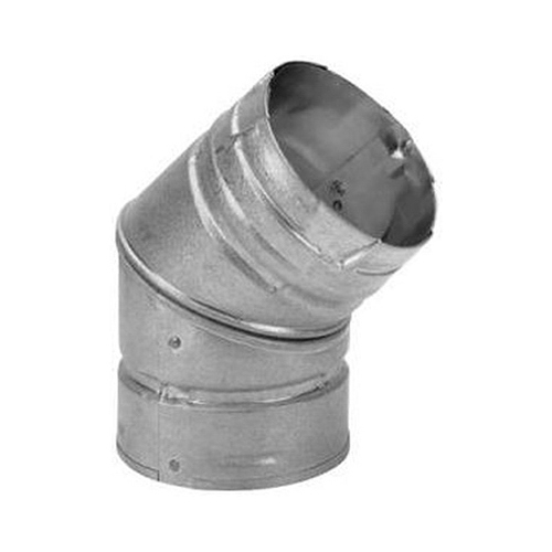 DuraVent 3PVL-E45R-XCP2 Stove Pipe Elbow 3" D X 3" D 45 deg Galvanized Steel/Stainless Steel Silver - pack of 2
