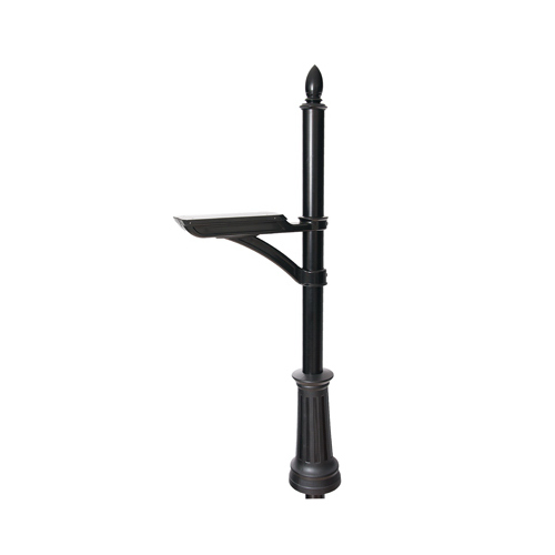 Architectural Mailboxes 7510B-10 Mailbox Post Hamilton 69.4" Powder Coated Black Aluminum/Steel Powder Coated