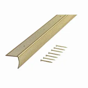 M-D 1-1/8 in. H X 36 in. L Prefinished Satin Brass Aluminum Stair Edge
