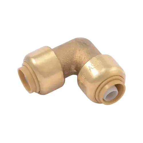 3/8 In. (1/2 In. OD) x 3/8 In. (1/2 In. OD) 90 Deg. Push-to-Connect Brass Elbow (1/4 Bend)