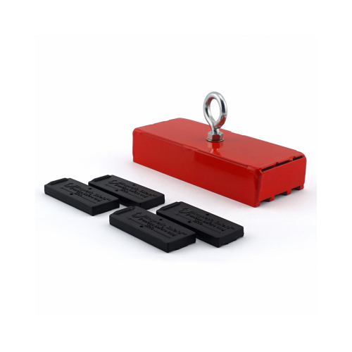 Holding and Retrieving Magnet, 5 in L, 2 in W, 1-1/16 in H, Steel