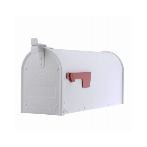 Gibraltar Mailboxes ADM11W01 Mailbox Gibraltar es Admiral Classic Aluminum Post Mount White Powder Coated