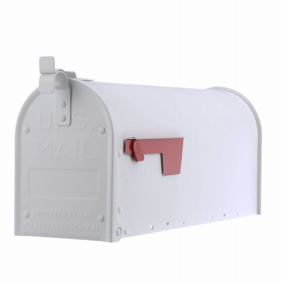 Gibraltar Mailboxes ADM11W01 Mailbox Gibraltar es Admiral Classic Aluminum Post Mount White Powder Coated