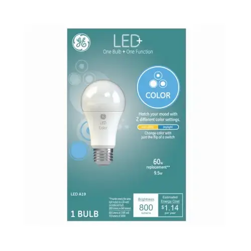 LED Smart Bulb LED+ A19 E26 (Medium) Soft White/Daylight 65 W Frosted