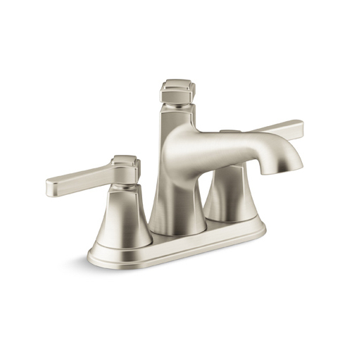 Centerset Bathroom Sink Faucet Georgeson Brushed Nickel 4" Brushed Nickel