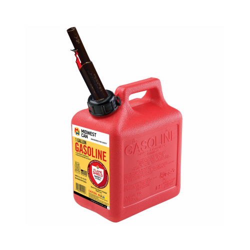 Midwest Can 1210 Gas Can FlameShield Safety System Plastic 1 gal
