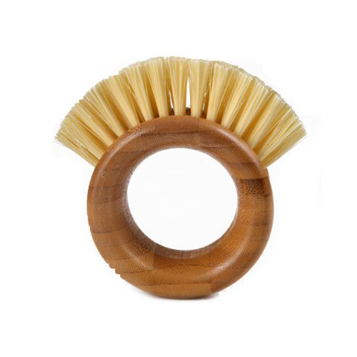 Vegetable Brush The Ring 3.74" W Bamboo Handle Brown