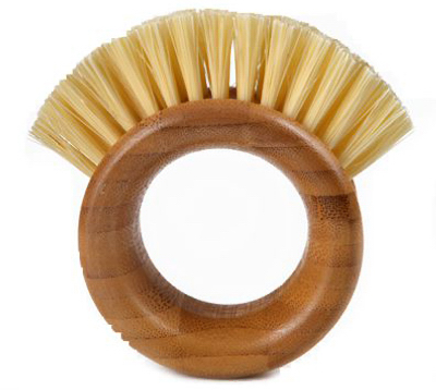 Full Circle FC09106 Vegetable Brush The Ring 3.74" W Bamboo Handle Brown