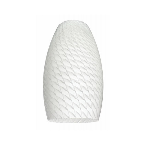 Shade Cylindrical White Glass White