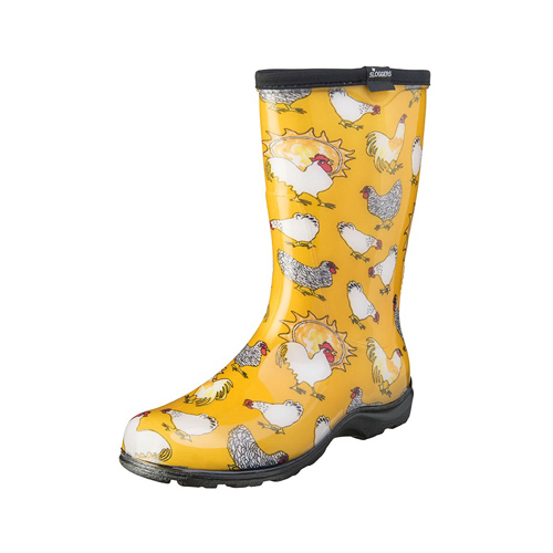 5016CDY-10 Rain and Garden Boots, 10 in, Chicken, Daffodil Yellow