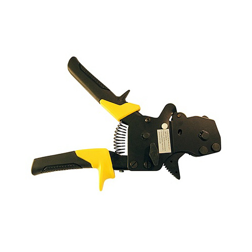 Cinch Clamp Tool, 3/8 to 1 in Crimping, Comfort-Grip Handle Black/Yellow