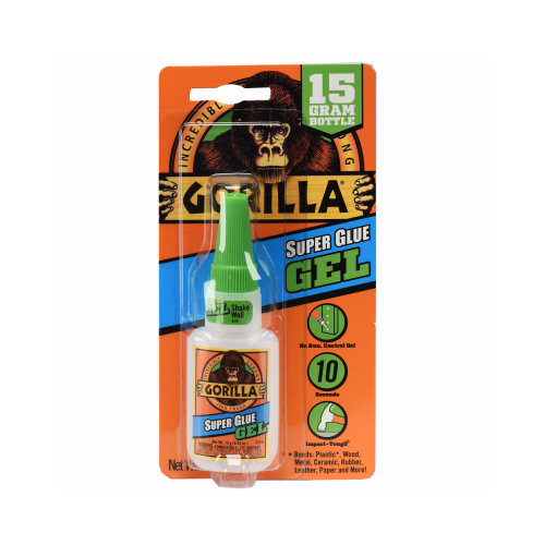 Gorilla 7600103 Super Glue, Liquid, Irritating, Straw/White Water, 15 g Bottle