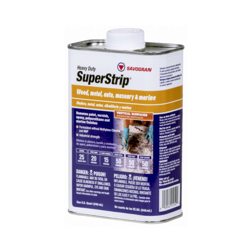Savogran 01252 SuperStrip Paint/Varnish Remover, Liquid, Aromatic, Blue, 1 qt