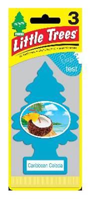 Little Trees U3S-32024 Car Air Freshener Caribbean Colada Scent Solid