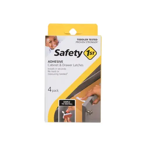 Safety 1st HS310 Secure-to-Explore Adhesive Locks (4-Pack) White