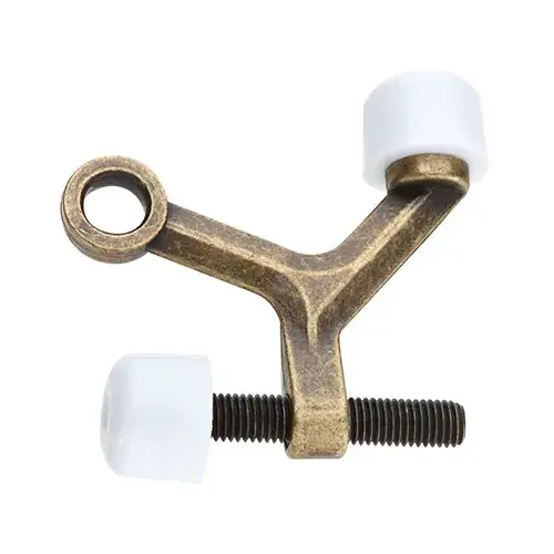 National Hardware N830-120 Hinge Pin Door Stop Zinc Antique Brass Gold Mounts to door Antique Brass